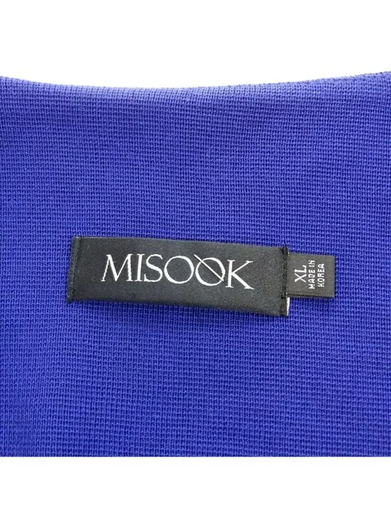 Vintage Misook Purple Open Front Knit Caridgan Blazer Jacket Size XL 90s Y2K - Picture 6 of 12